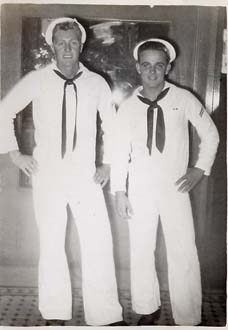 Datwyler & Shipmate on Liberty - Pearl Harbor Nov 52